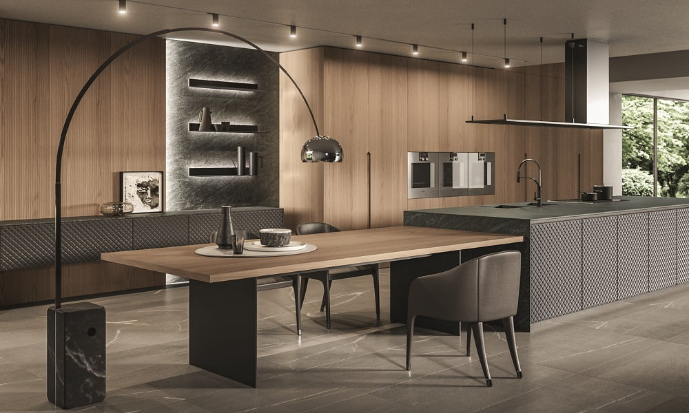 Kitchen collections with ribbed doors